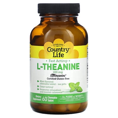 L-theanine, 100 Mg, 60 Chewable Tablet