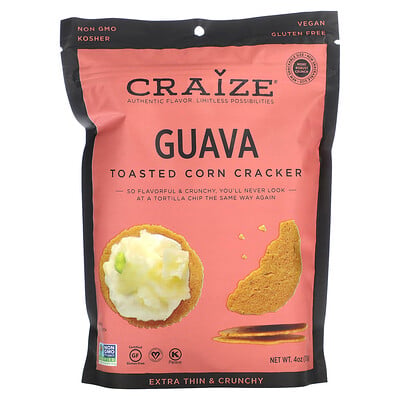 Toasted Corn Cracker, Guava