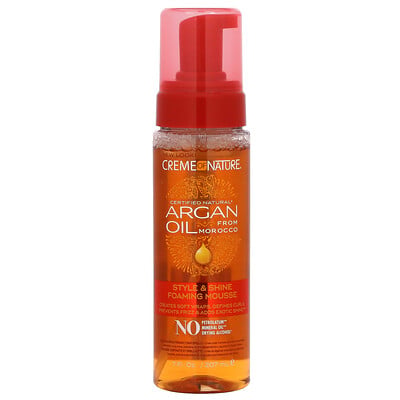 Certified Natural Argan Oil From Morocco, Style & Shine Foaming Mousse