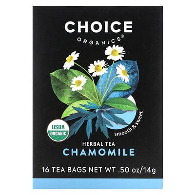 Herbal Tea, Chamomile, Caffeine Free, 16 Tea Bags