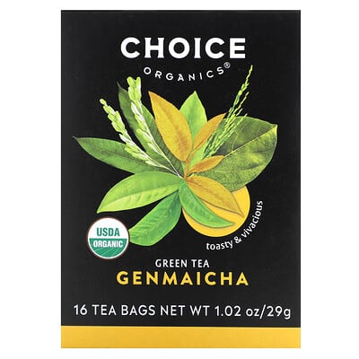 Green Tea, Genmaicha, 16 Tea Bags