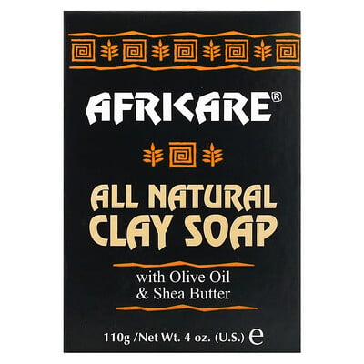 Africare, All Natural Clay Soap With Olive Oil & Shea Butter