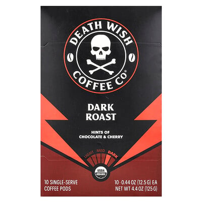 Single-serve Coffee Pods, Dark Roast, 10 Pods, 0.44 Oz (12.5 G)