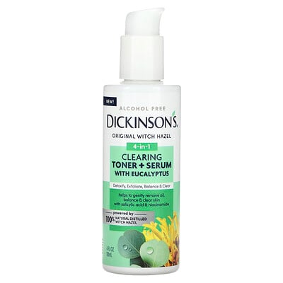 Original Witch Hazel, 4-in-1 Clearing Toner + Serum With Eucalyptus, Alcohol Free