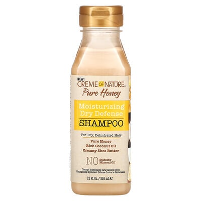 Pure Honey, Moisturizing Dry Defense Shampoo, For Dry, Dehydrated Hair