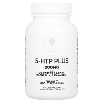 Elite, 5-htp Plus With Co-factor B6, Same, Magnesium, & Kava Root, 200 Mg