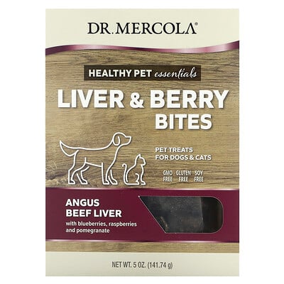 Healthy Pet Essentials, Liver & Berry Bites, For Dogs & Cats, Angus Beef Liver