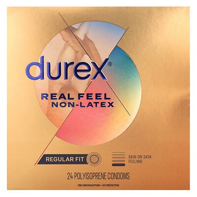 Real Feel Non-latex, Regular Fit , 24 Polyisoprene Condoms