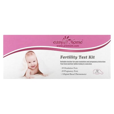 Fertility Test Kit, 50 Ovulation Tests, 20 Pregnancy Tests, 1 Basal Thermometer, 141 Piece Kit
