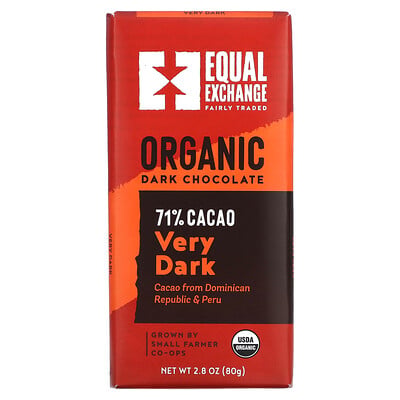 Organic Dark Chocolate, Very Dark