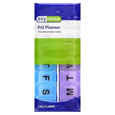 Two Detachable Weeks Pill Planner, 1 Count