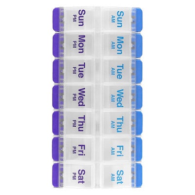 Weekly Am/pm With Push Buttons Pill Planner, Xl, 1 Count