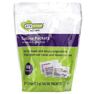 Self-care, Saline Packets, 100 Packets