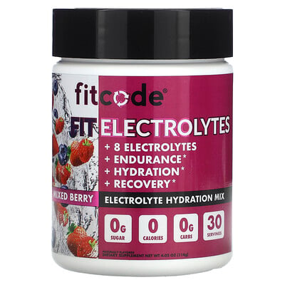 Fit Electrolytes, Electrolyte Hydration Mix, Mixed Berry
