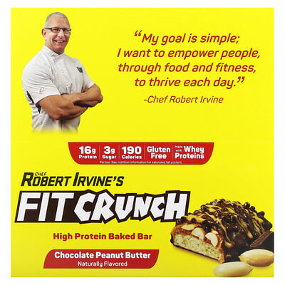 High Protein Baked Bar, Chocolate Peanut Butter, 9 Bars, 1.62 Oz (46 G)