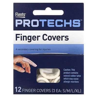 Protechs, Finger Covers, S,m,l,xl, 12 Covers