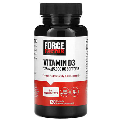 Vitamin D3, 125 Mcg (5,000 Iu), 120 Softgels