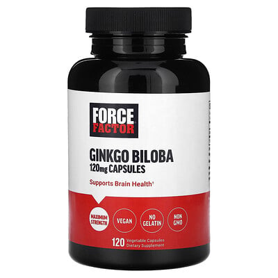 Ginkgo Biloba, 120 Mg, 120 Vegetable Capsules