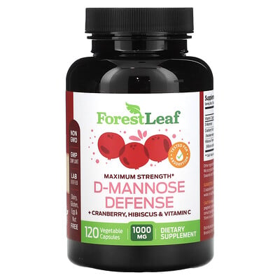 D-mannose Defense, Maximum Strength, 1,000 Mg , 120 Vegetarian Capsules