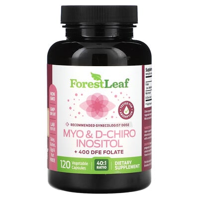 Myo & D-chiro Inositol, 120 Vegetable Capsules