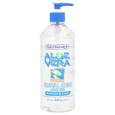 Aloe Vera, Crystal Clear Aloe Gel, Fragrance Free