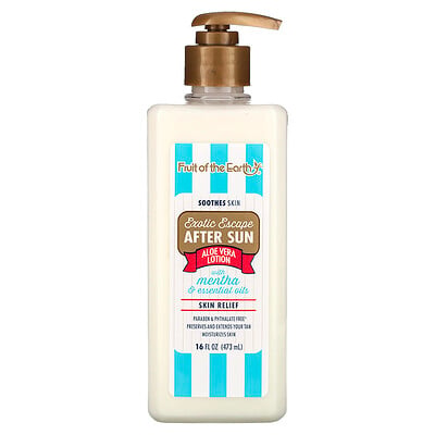 Exotic Escape, After Sun Aloe Vera Lotion With Mentha & Essential Oils