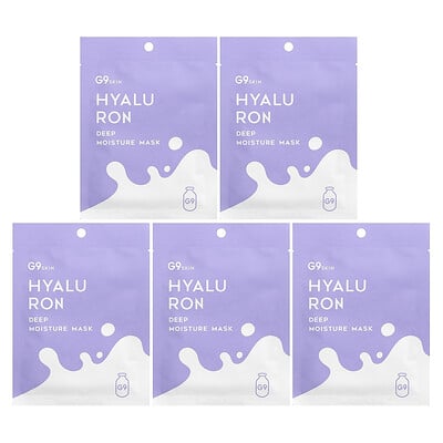 Hyaluron, Deep Moisture Beauty Mask, Milk, 5 Sheets, 0.74 Fl Oz (22 Ml)
