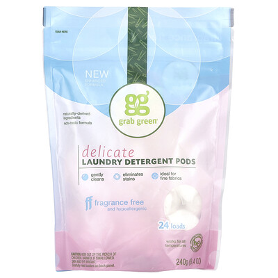 Delicate Laundry Detergent Pods, Fragrance Free, 24 Loads