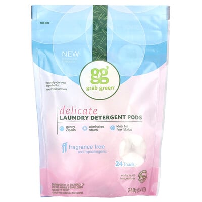 Delicate Laundry Detergent Pods, Fragrance Free, 24 Loads