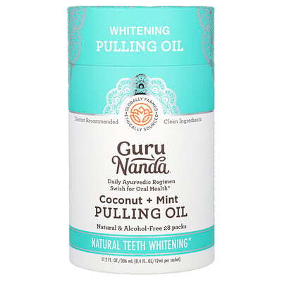 Whitening Pulling Oil, Coconut + Mint, 28 Pack, 0.4 Fl Oz (12 Ml)