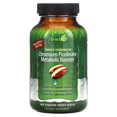 Triple-strength Chromium Picolinate Metabolic Booster, 60 Liquid Soft-gels
