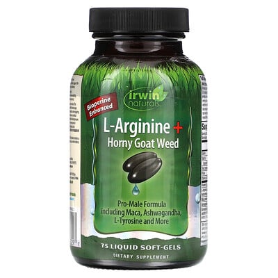 L-arginine + Horny Goat Weed, 75 Liquid Soft-gels