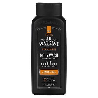 Men's Body Wash, Bergamot & Oak