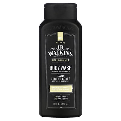 Men's Body Wash, Sandalwood Vanilla