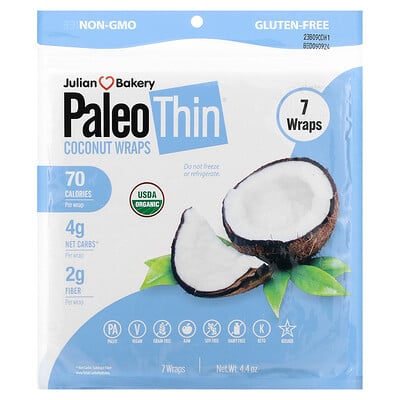 Paleothin, Coconut Wraps, 7 Wraps