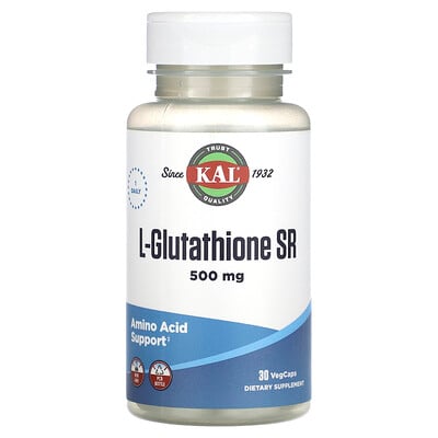 L-glutathione Sr, 500 Mg, 30 Vegcaps