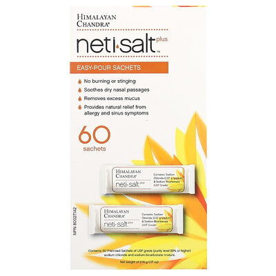 Neti Salt Plus, Easy-pour Sachets , 60 Sachets