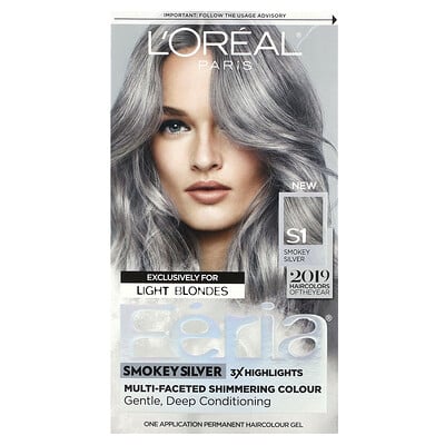Feria, Multi-faceted Shimmering Colour, S1 Smokey Silver, 1 Application