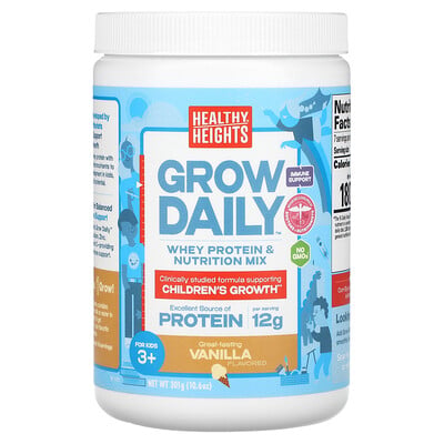 Grow Daily, Whey Protein & Nutrition Mix, For Kids 3+, Vanilla