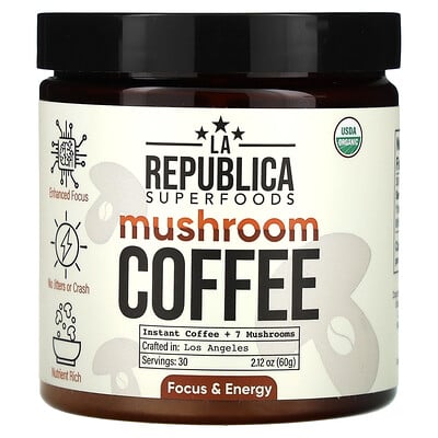 Mushroom Coffee, Instant Coffee + 7 Mushrooms