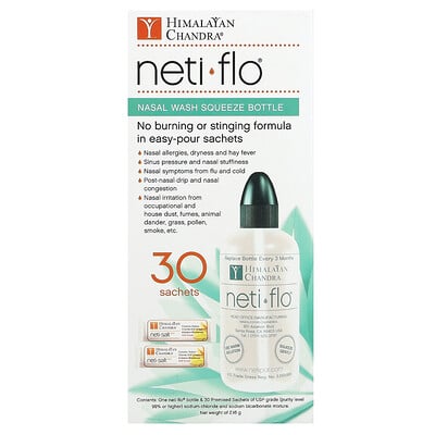 Nasal Wash Squeeze Bottle With Neti Salt Saches