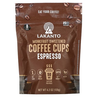 Monkfruit Sweetened Coffee Cups, Espresso