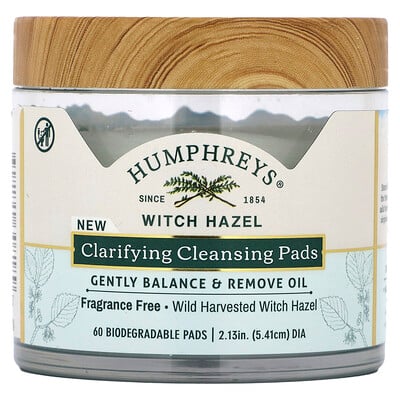 Witch Hazel, Clarifying Cleansing Pads, Fragrance Free