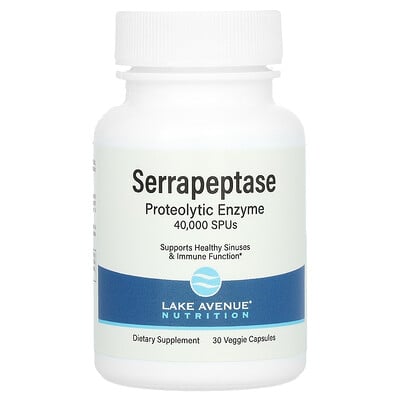 Serrapeptase, Proteolytic Enzyme, 40,000 Spus, 30 Veggie Capsules