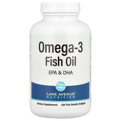 Omega-3 Fish Oil, 1,250 Mg, 120 Fish Gelatin Softgels