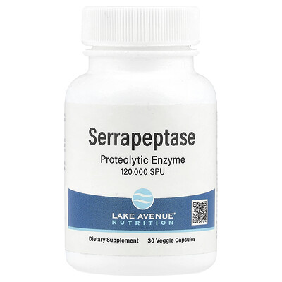 Serrapeptase, Proteolytic Enzyme, 120,000 Spus, 30 Veggie Capsules