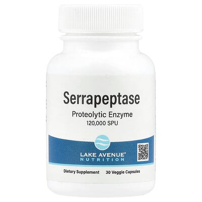 Serrapeptase, Proteolytic Enzyme, 120,000 Spus, 30 Veggie Capsules