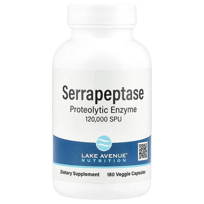 Serrapeptase, Proteolytic Enzyme, 120,000 Spus, 180 Veggie Capsules