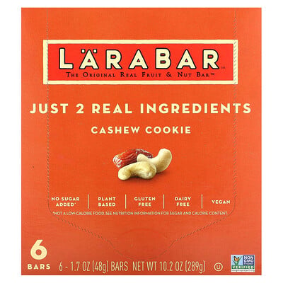 The Original Real Fruit & Nut Bar, Cashew Cookie