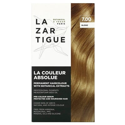 Permanent Haircolor With Botanical Extracts, 7.00 Blond, 1 Application